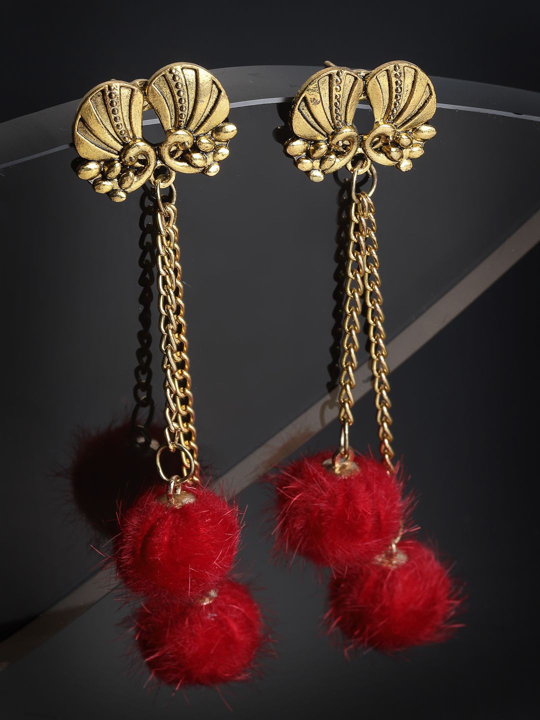 Anting-anting Drop Kontemporari Anouk Saduran Emas