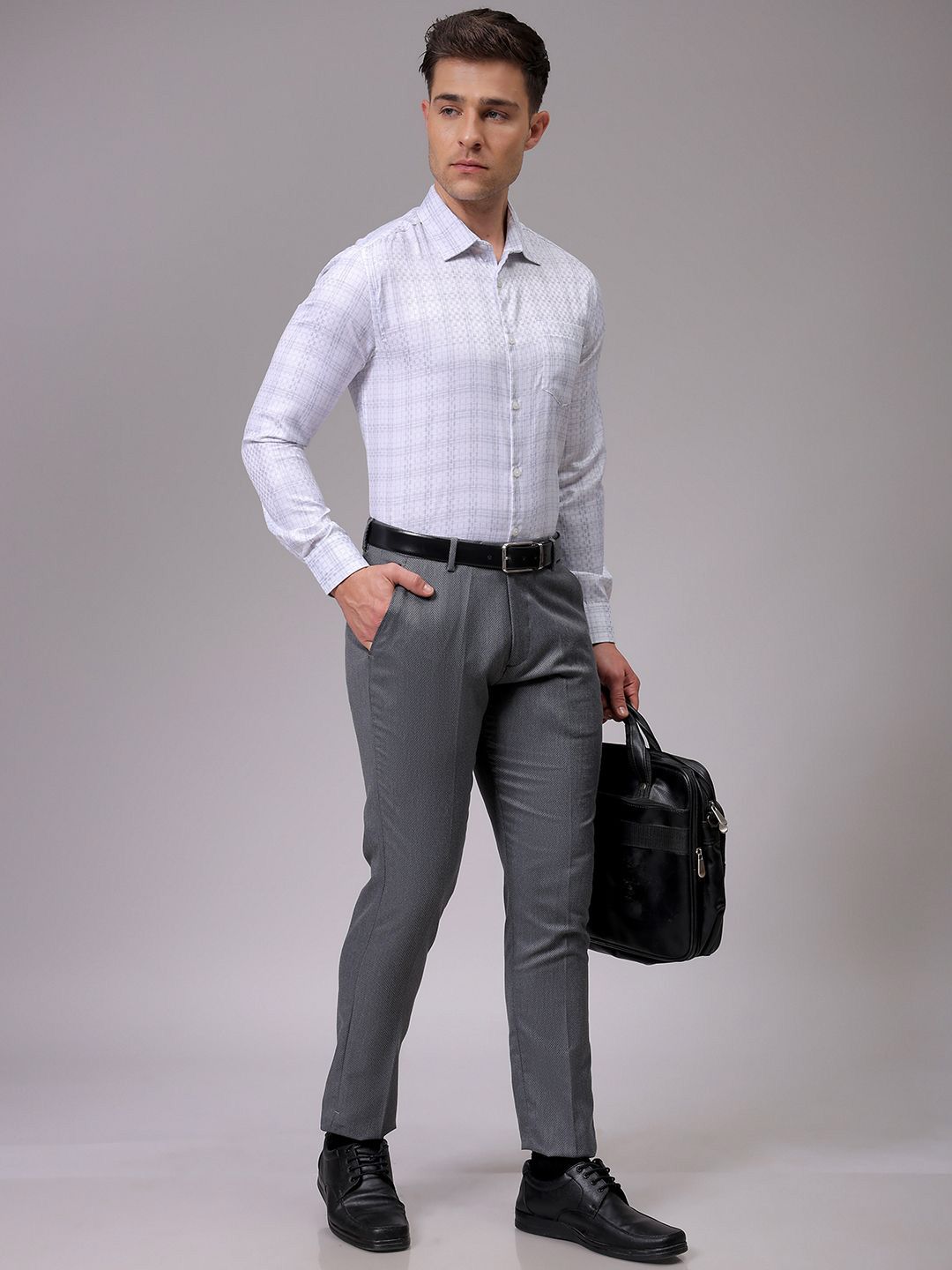 The Indian Garage Co. X Luxe Men Slim Fit Multi Stripes Opaque Striped Formal Shirt