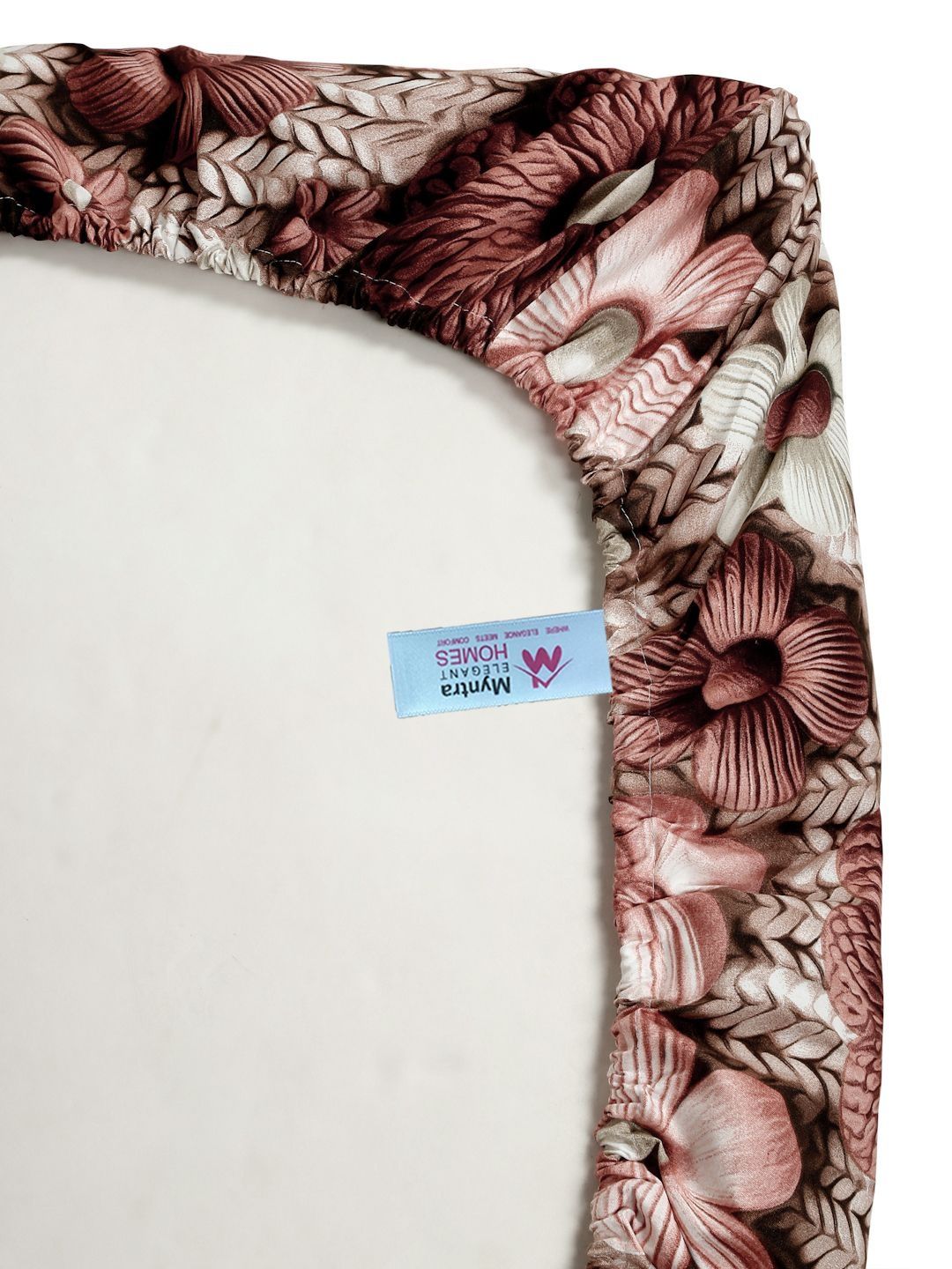 Myntra Elegant Brown Floral Printed Dilengkapi 300 TC Single Cadar 7D & 1 Sarung Bantal