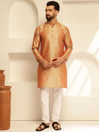 SOJANYA Men Regular Thread Work Kurta with Pyjamas