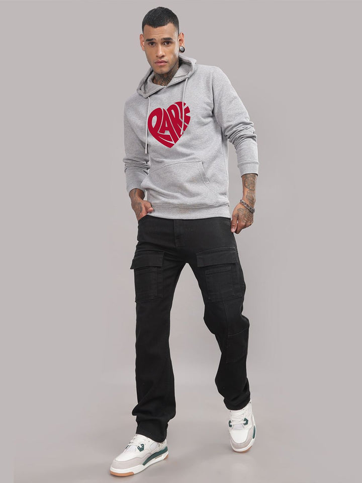 ADRO Lelaki Lengan Panjang Grafik Bercetak Sweatshirt Bertudung