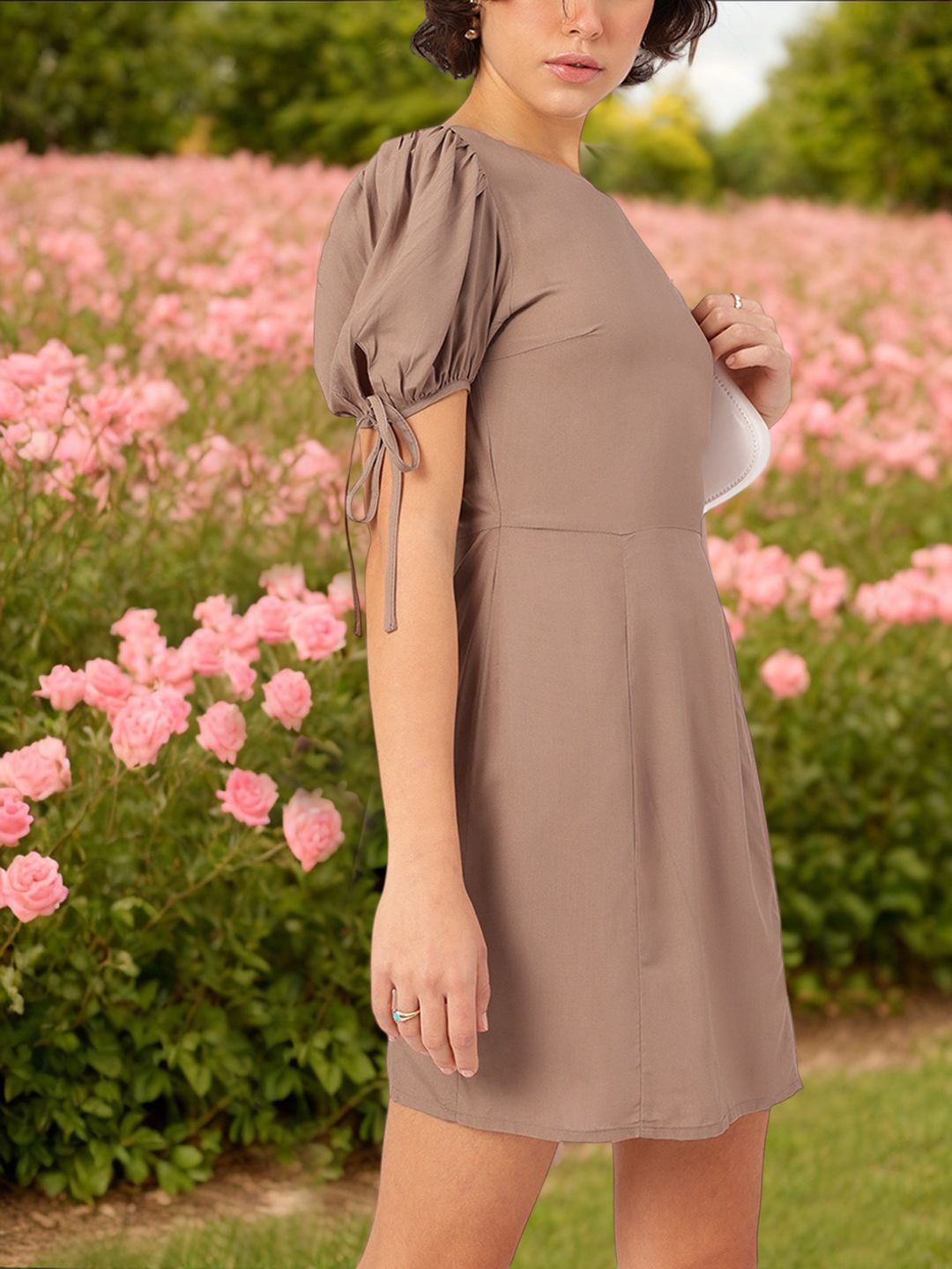 DressBerry Tie-Up Detail Mini Dress