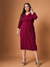 SASSAFRAS Curve Midi Dress