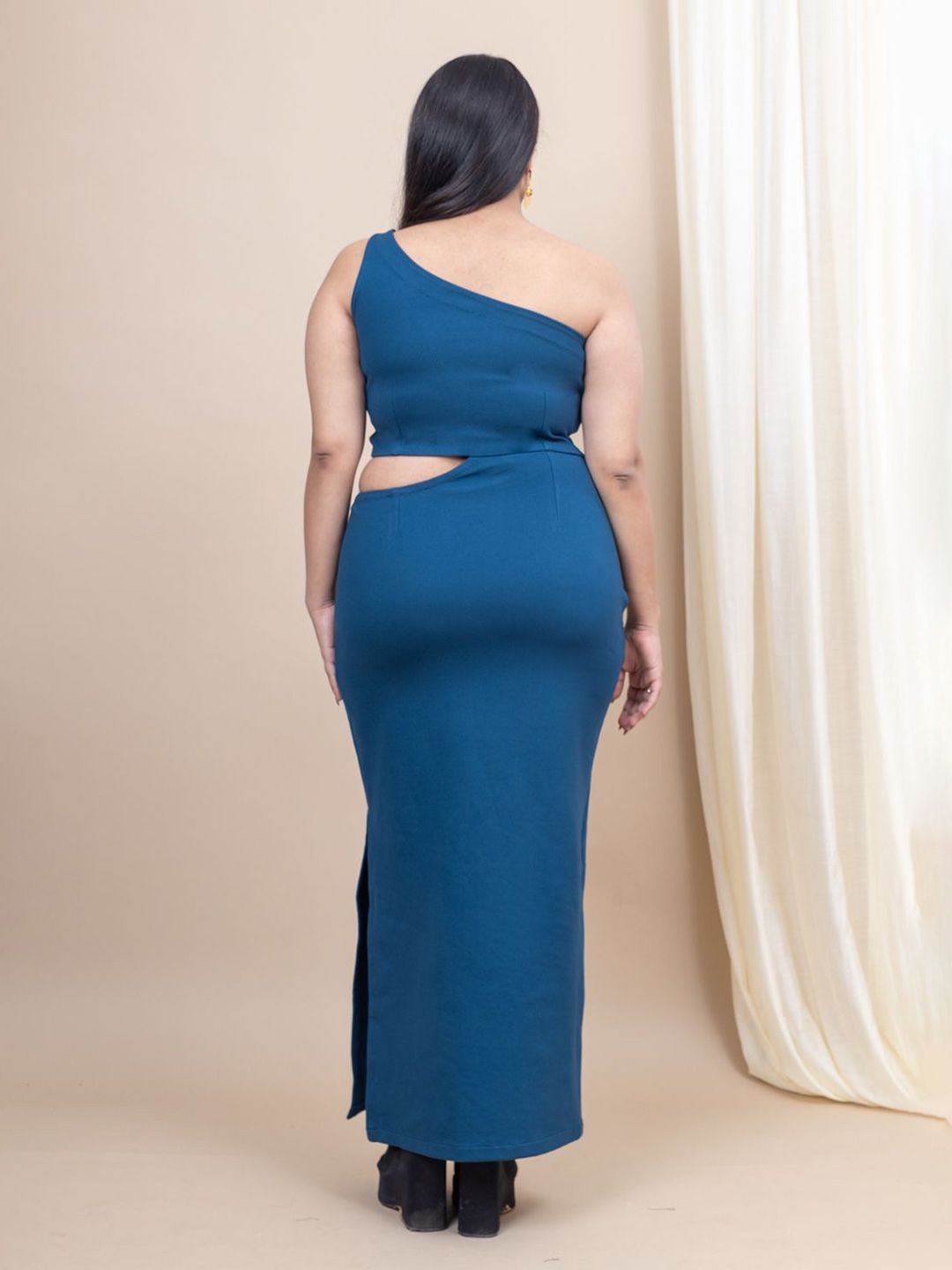 Mamicha Women One Shoulder Cut-Outs Maxi Dress