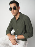 VASTRADO Men Classic Spread Collar Micro Ditsy Printed Slim Fit Casual Shirt