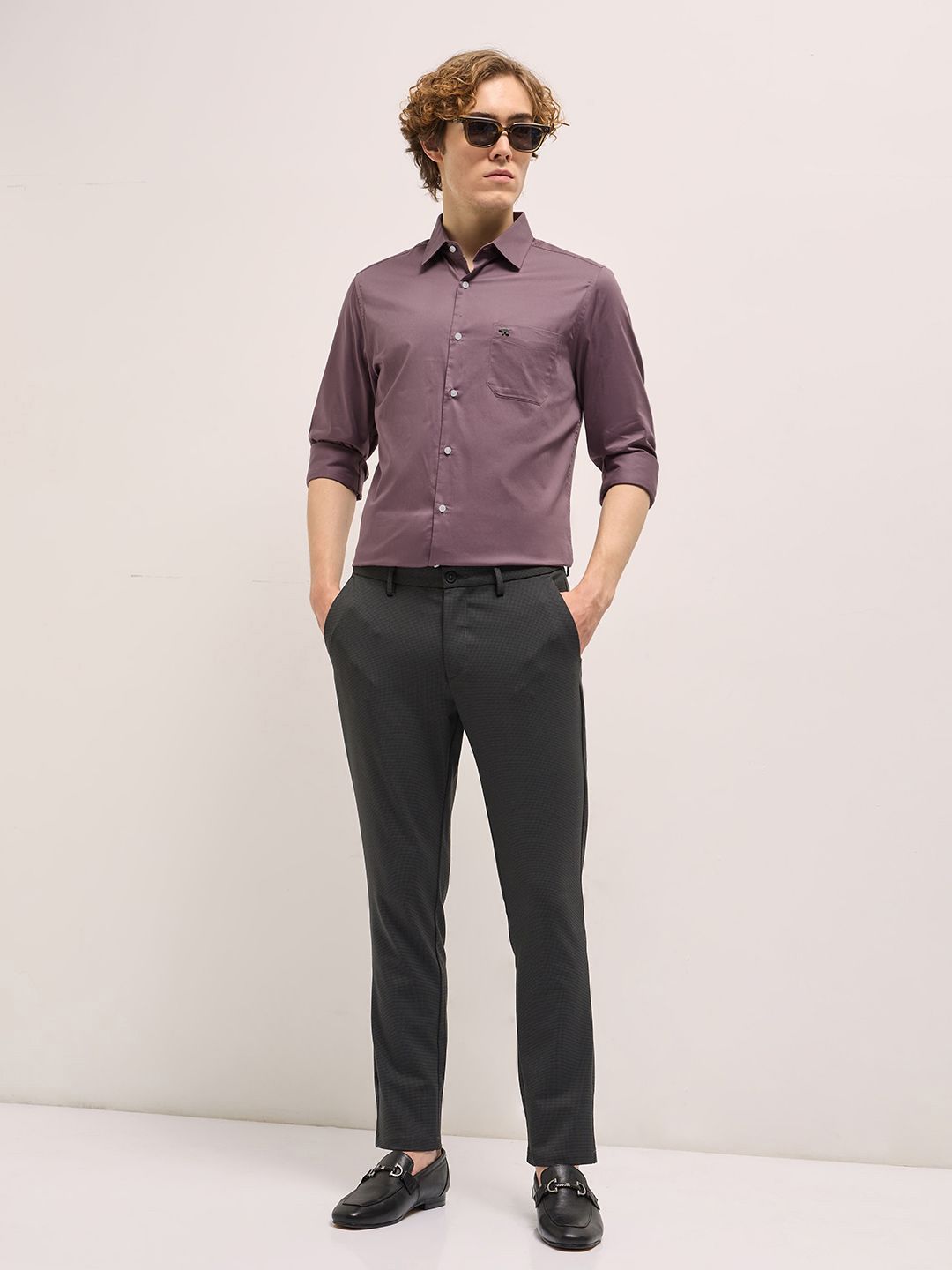THE BEAR HOUSE Cotton Tailored Fit Formal Shirt