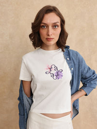 T-Shirt Poket Wanita yang Rareism Printed
