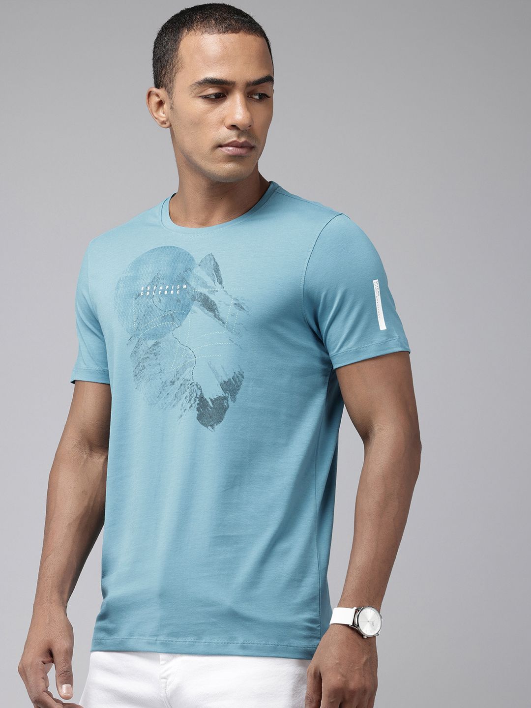 SPYKAR Printed Slim Fit T-shirt