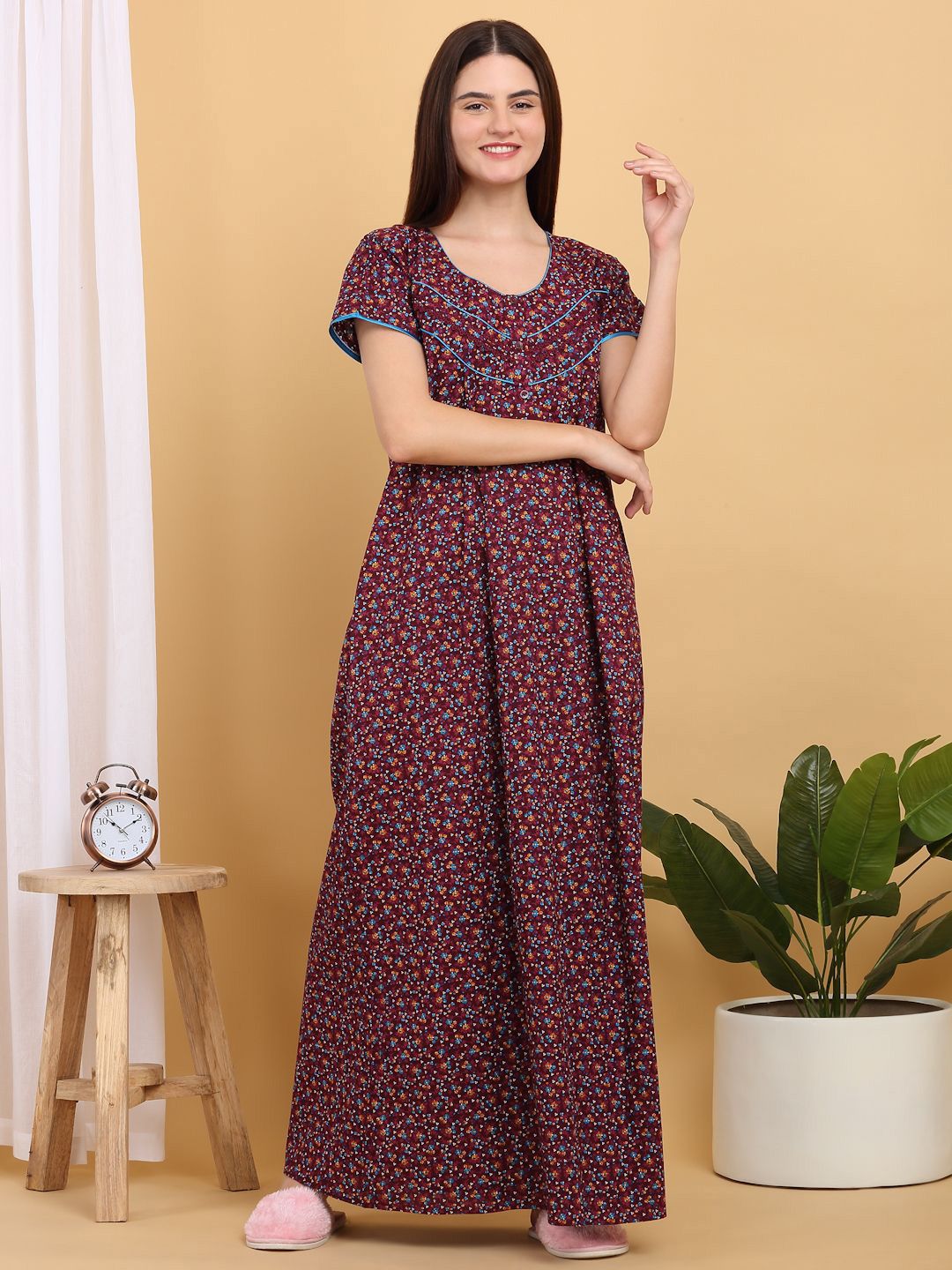 Sweet Dreams Printed Maxi Nightdress
