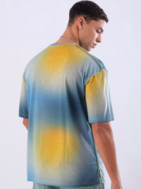 The Indian Garage Co Men Tie and Dye Round Neck Oversized T-shirt
