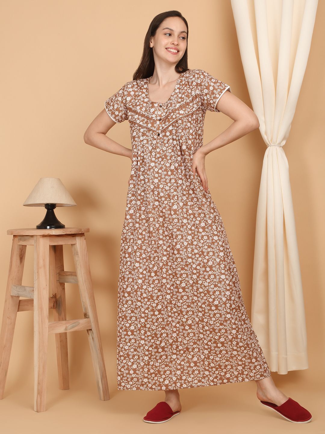 Sweet Dreams Printed Maxi Nightdress