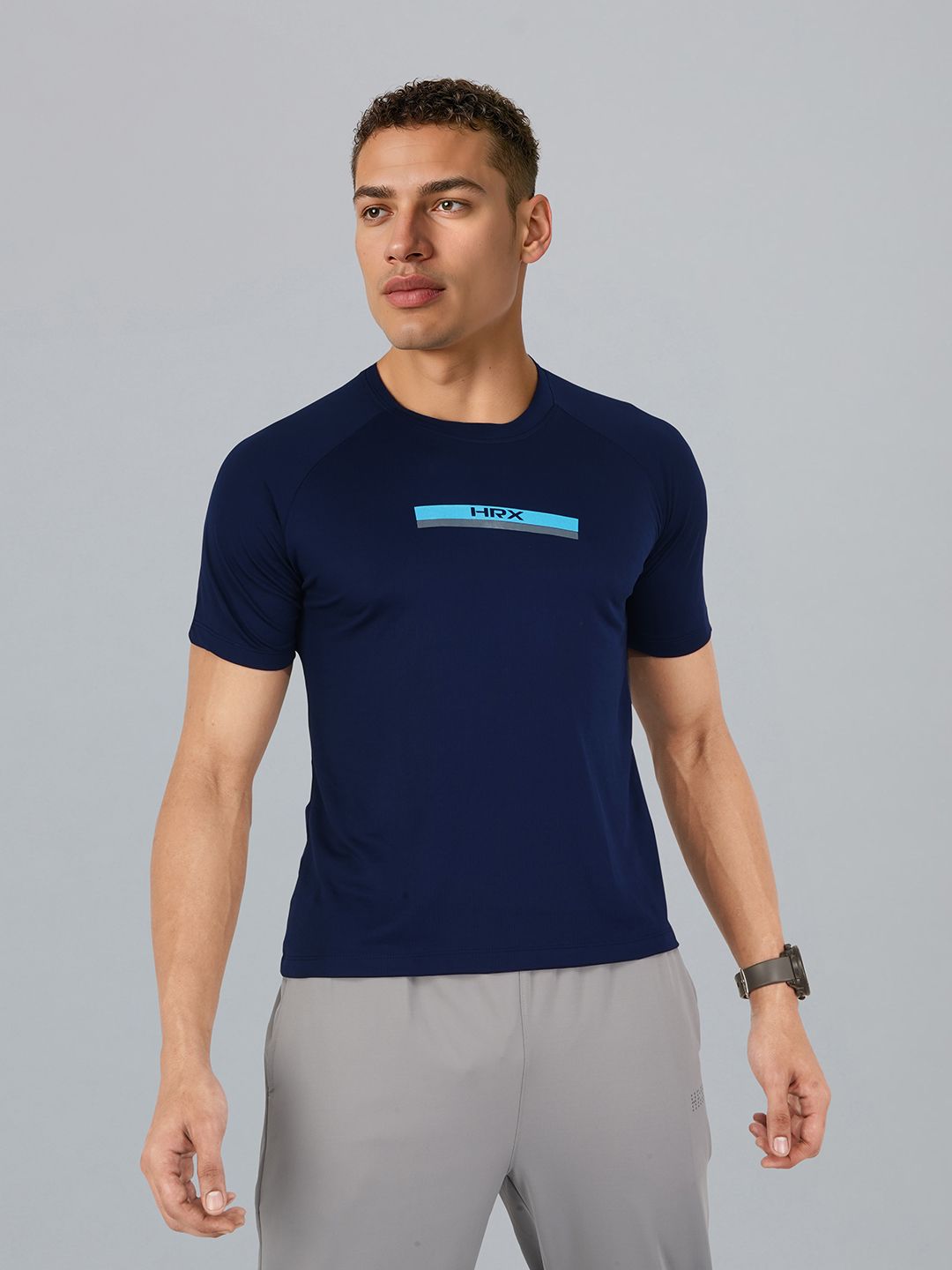 HRX by Hrithik Roshan Brand Logo Printed Rapid-Dry Running T-shirt