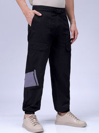 The Indian Garage Co Men Relaxed Fit Pure Cotton Utility Cargo Jogger