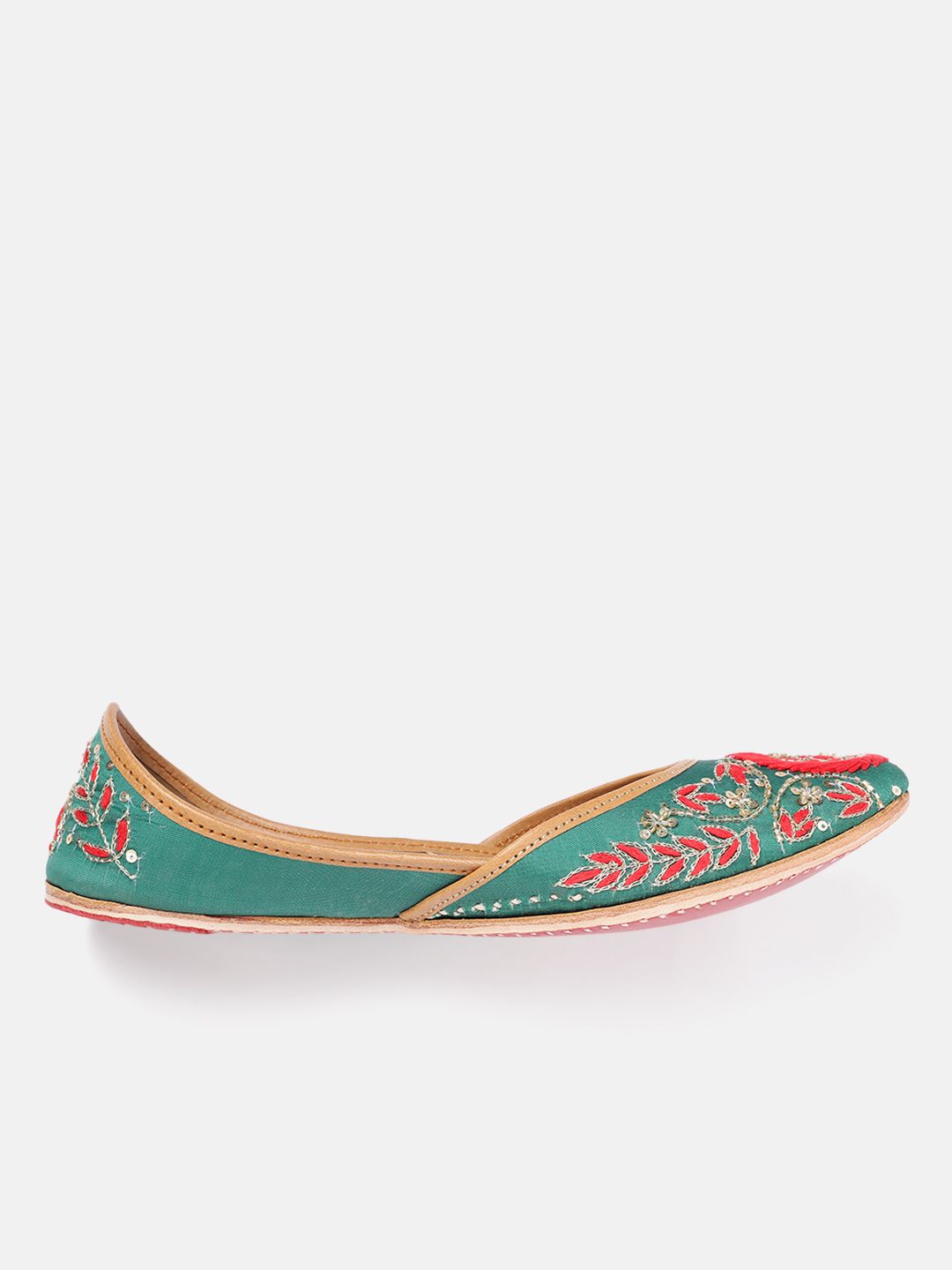 House of Pataudi Floral Embroidered Mojaris