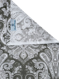 KLOTTHE Olive Paisley Kapas Tulen 400 TC Cadar King Halus dengan 2 Sarung Bantal-106 x 106 inci