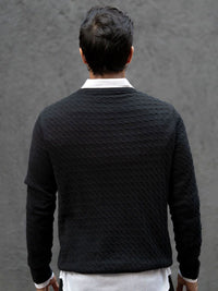Powerlook Men Self Design Round Neck Cotton T-shirt