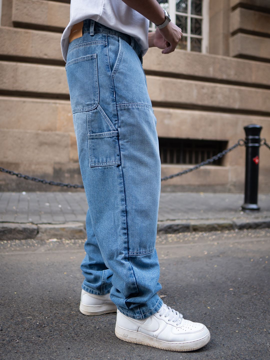 Powerlook Men Blue Baggy Fit Basic Denim Jeans
