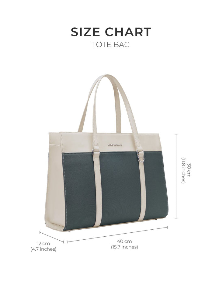 Lino Perros Structured Colorblocked Shoulder Bag With Padded Laptop Sleeve