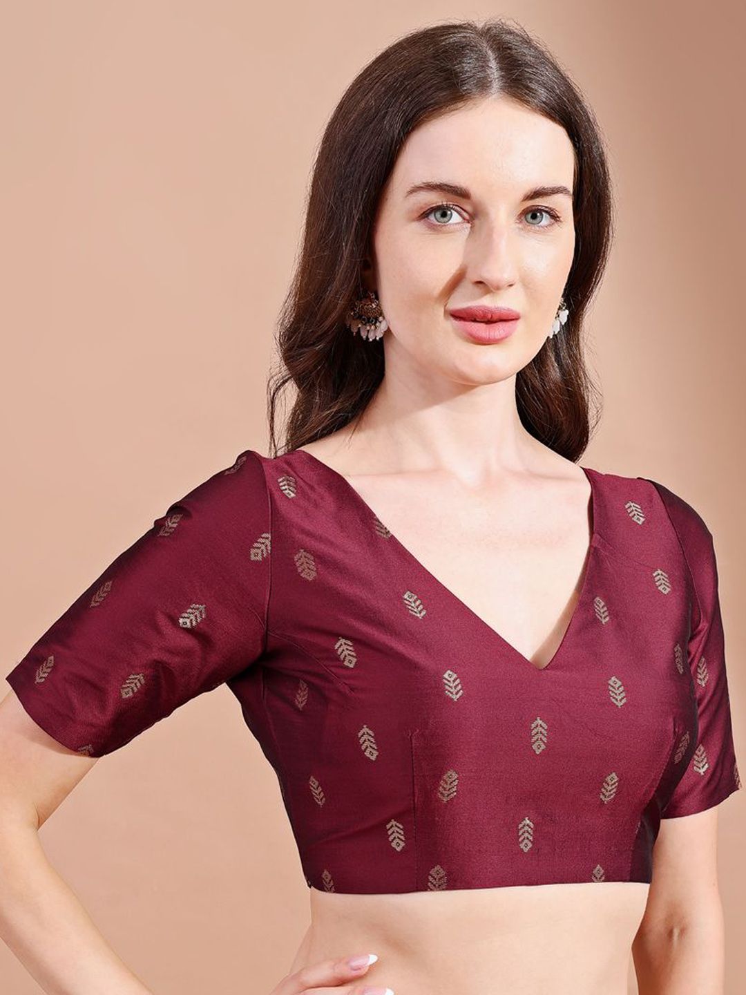 Tikhi Imli Woven Design Saree Blouse