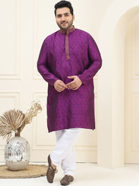 SOJANYA PLUS Ethnic Motifs Woven Design Kurta with Pyjamas
