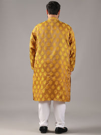 SOJANYA PLUS Plus Size Men Ethnic Motifs Woven Design Straight Kurta With Pyjamas