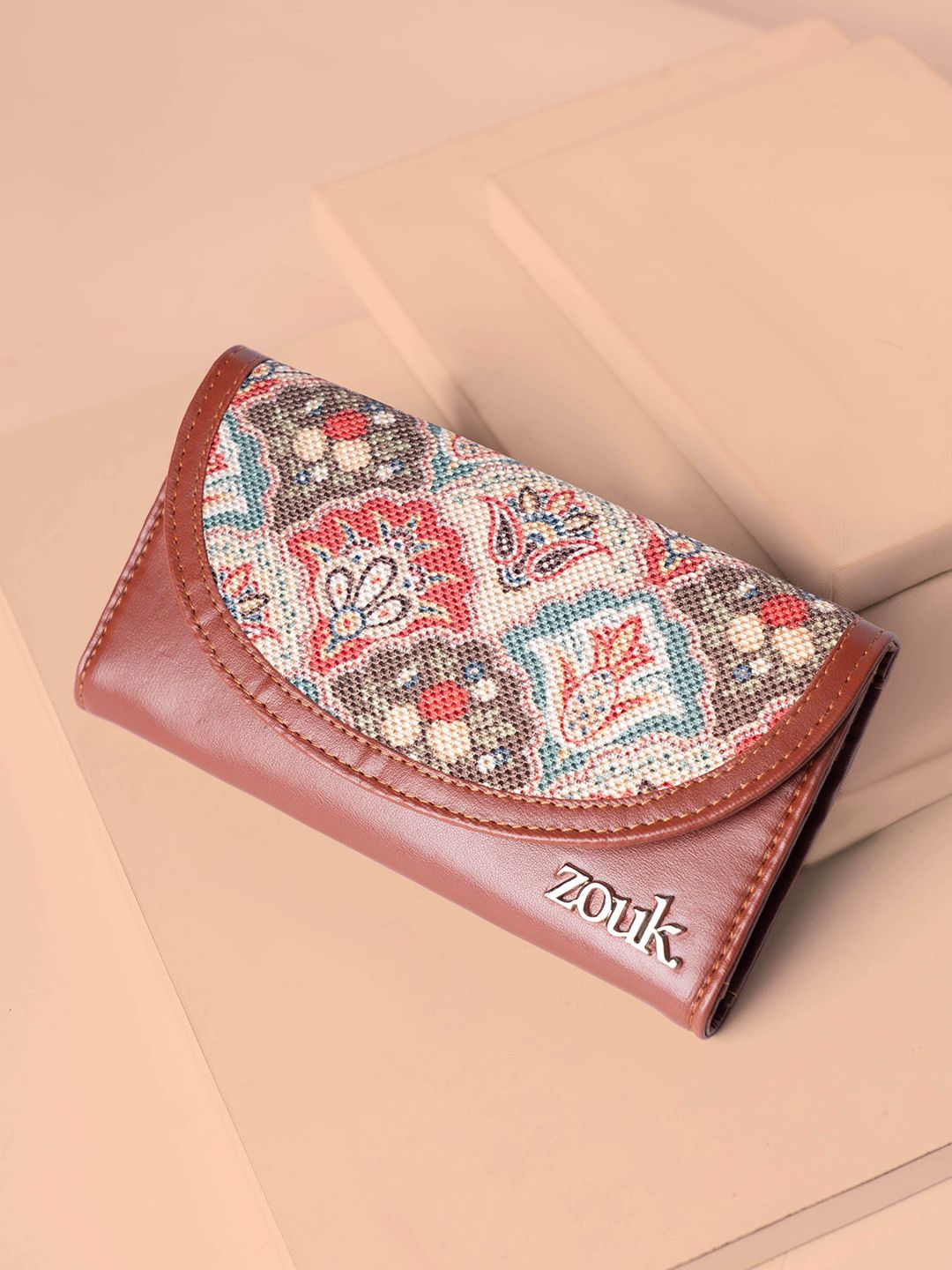 ZOUK Women Mughal Art Multicolor Kyra Flap Wallet