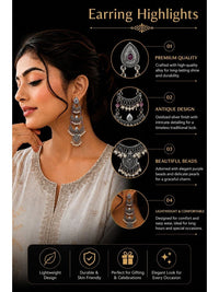 PANASH Teardrop Shaped Drop Earrings