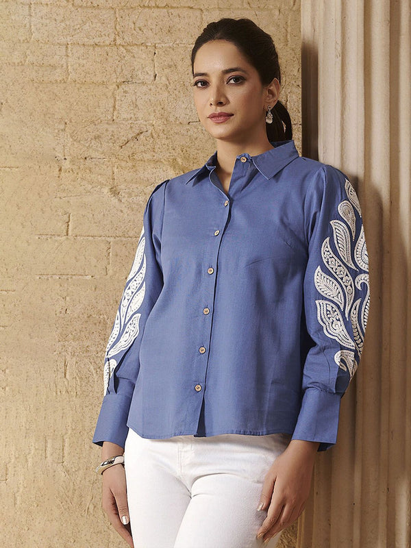 Anouk Women Straight Fit Floral Printed Spread Collar Casual Shirt