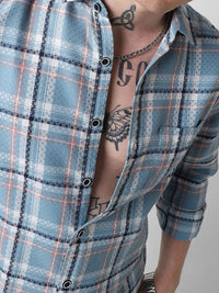 VASTRADO Men Classic Slim Fit Checked Casual Shirt