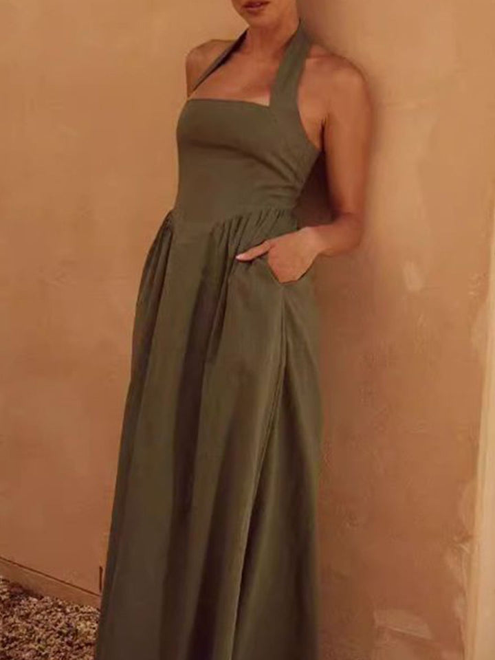 all about you Halter Neck A-Line Maxi Dress
