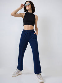 SPYKAR Women Straight Fit Wide Leg Trousers