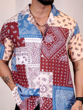 Baju Kasual Eszett Lelaki Motif Etnik Bercetak Kolar Cuba