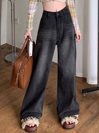 DressBerry Women's Straight Fit High-Rise Light Fade Jeans