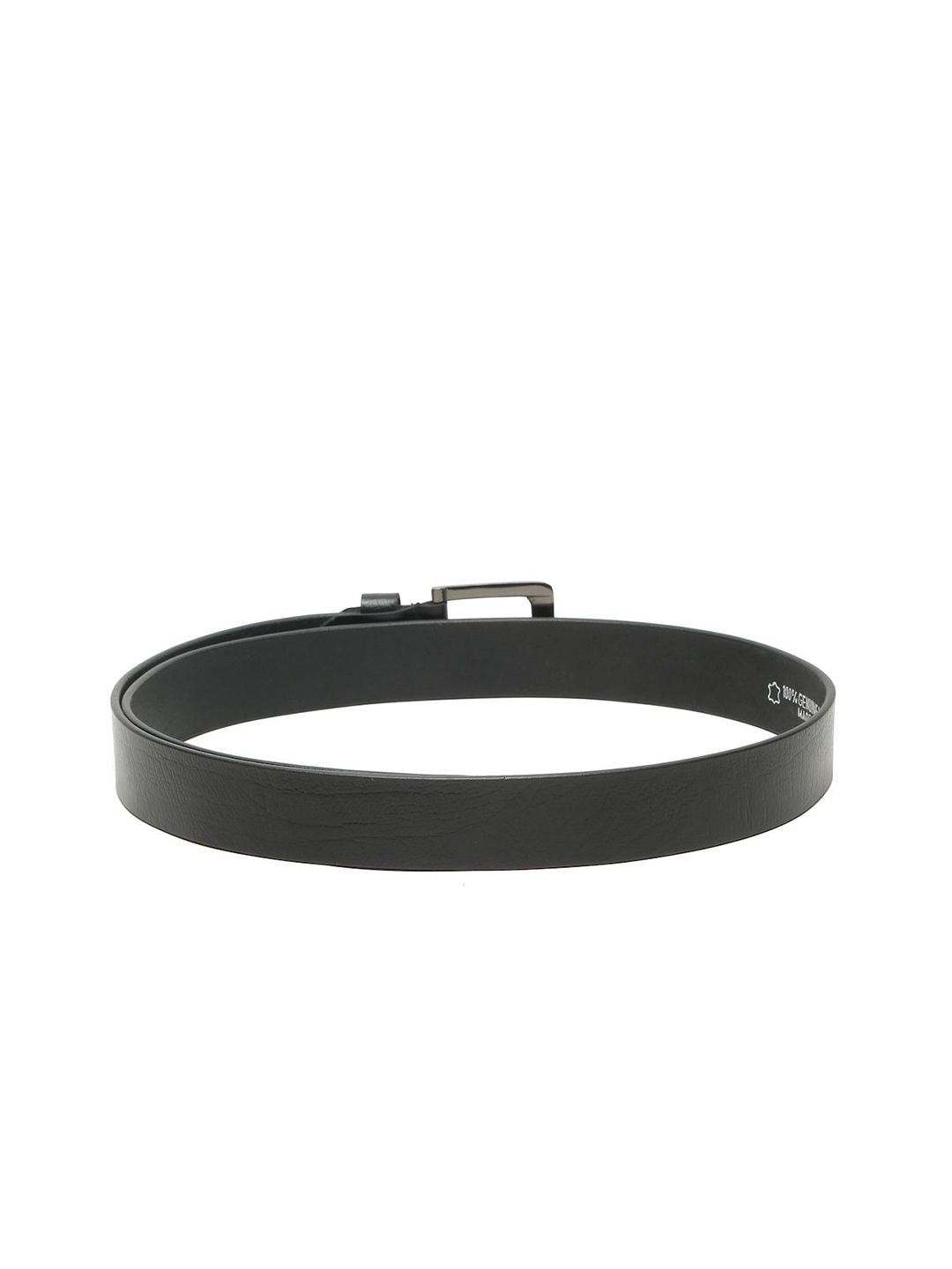 Teakwood Leathers Men Textured Push Pin Closure Leather Belt