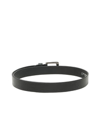 Teakwood Leathers Men Textured Push Pin Closure Leather Belt