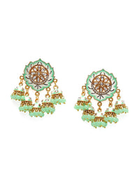 Anouk Gold-Plated Cubic Zirconia Contemporary Drop Earrings
