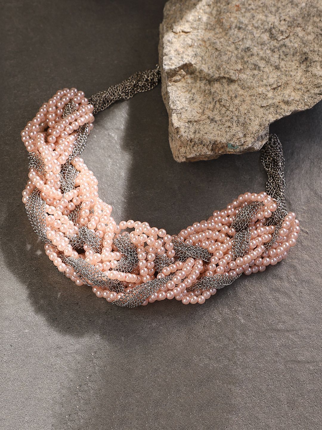 SOHI Silver-Paras Kalung Pernyataan Beaded Beaded Beaded