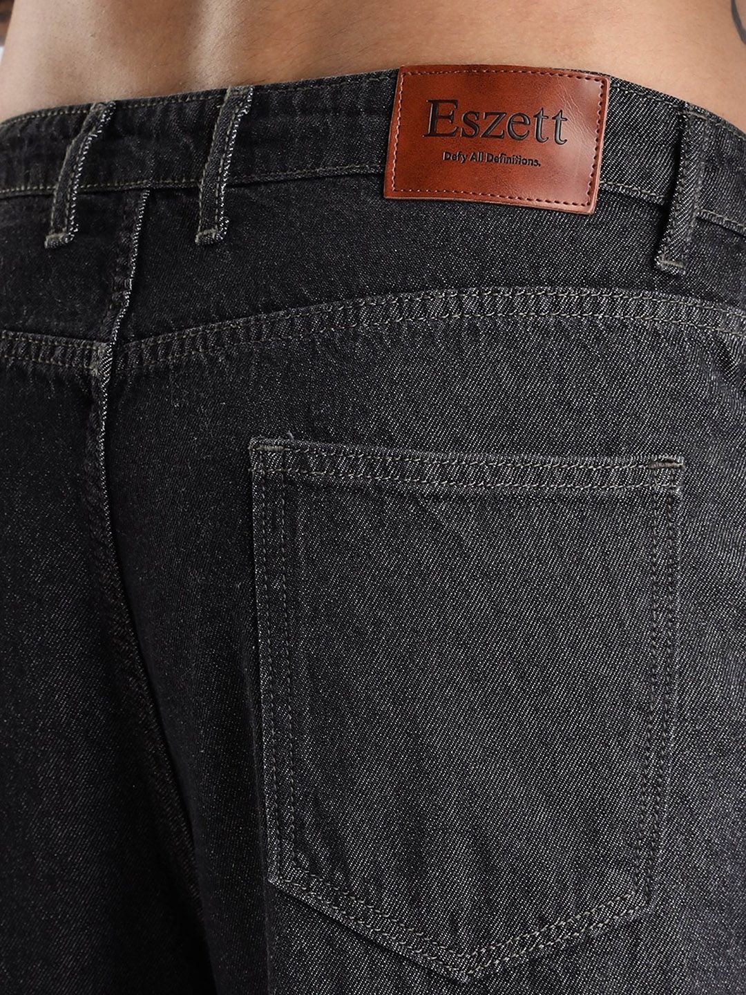 Eszett Utility Multi Brown Mid-Rise Seluar Jeans Relaks Fit Stretchable