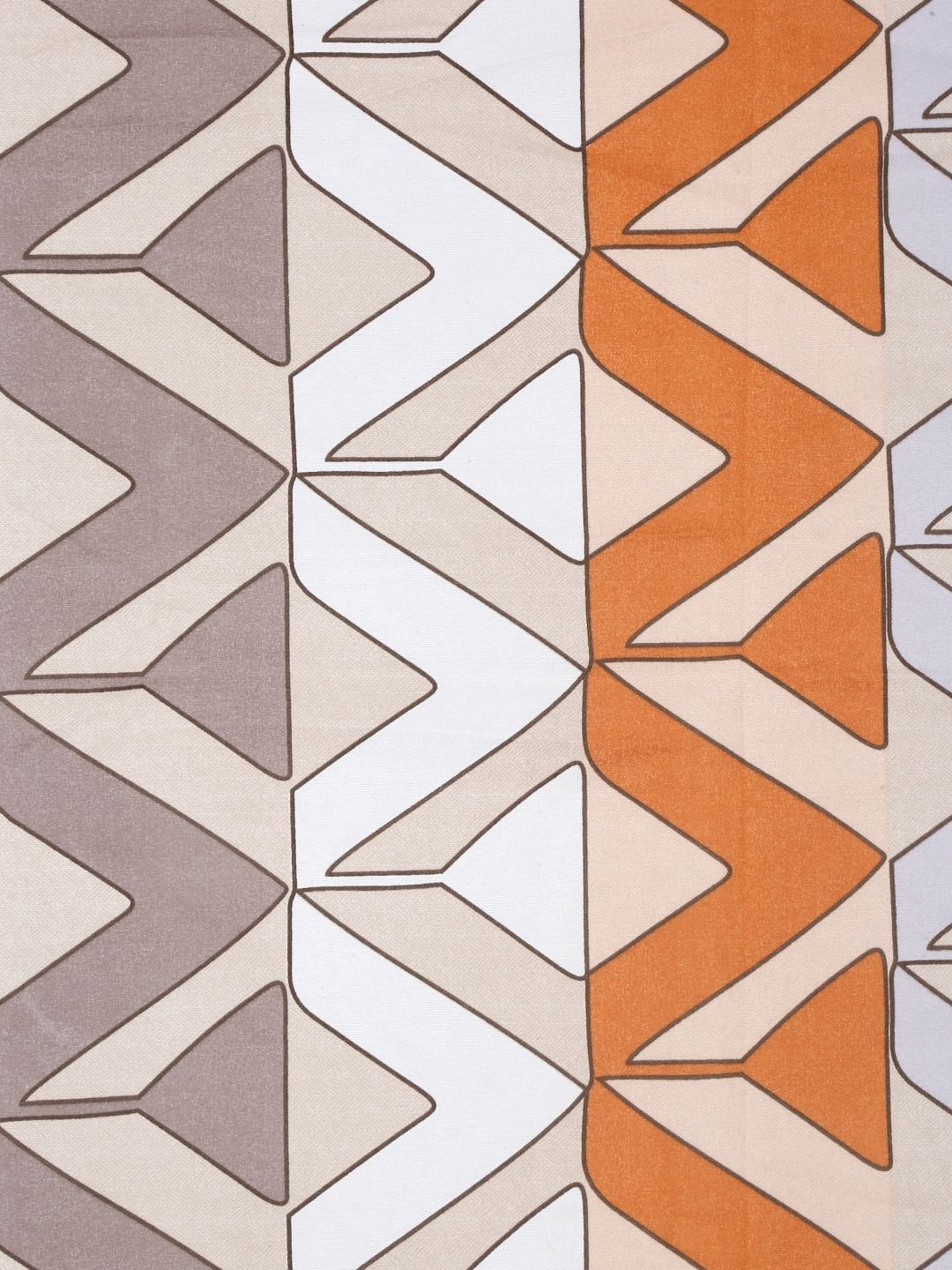 Myntra Elegant Homes Peach Abstract Cotton 300 TC King Fine Bedsheet with 2 Pillow Covers-98 x 89 inches