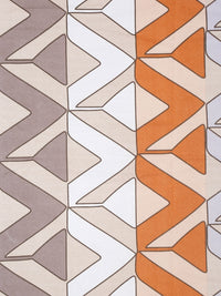Myntra Elegant Homes Peach Abstract Cotton 300 TC King Fine Bedsheet with 2 Pillow Covers-98 x 89 inches
