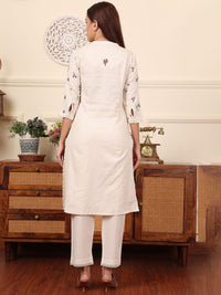 W Women Floral Printed Sequinned Kurta