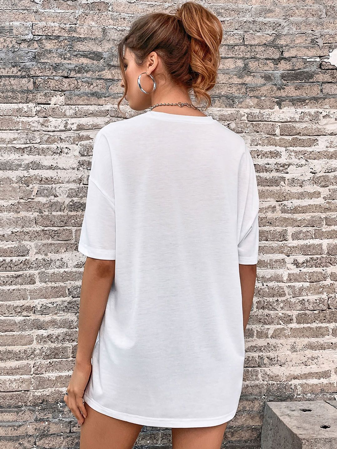 DressBerry Drop-Shoulder Sleeves Oversized T-shirt