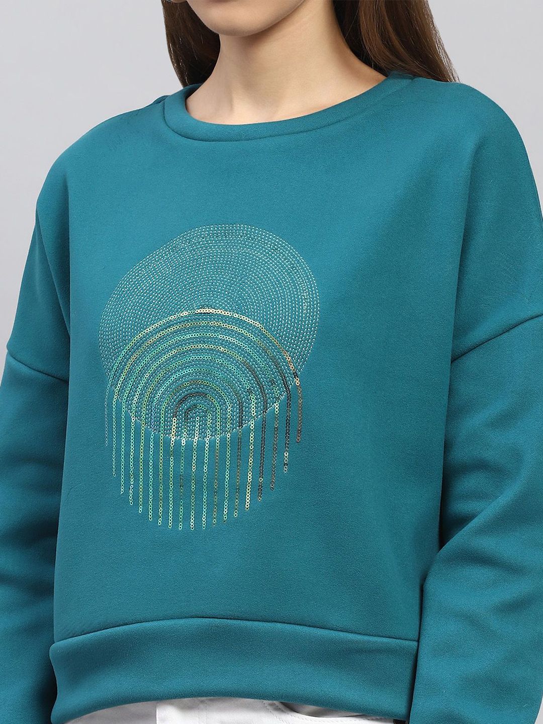 Monte Carlo Women Graphic Embellished Sweatshirt