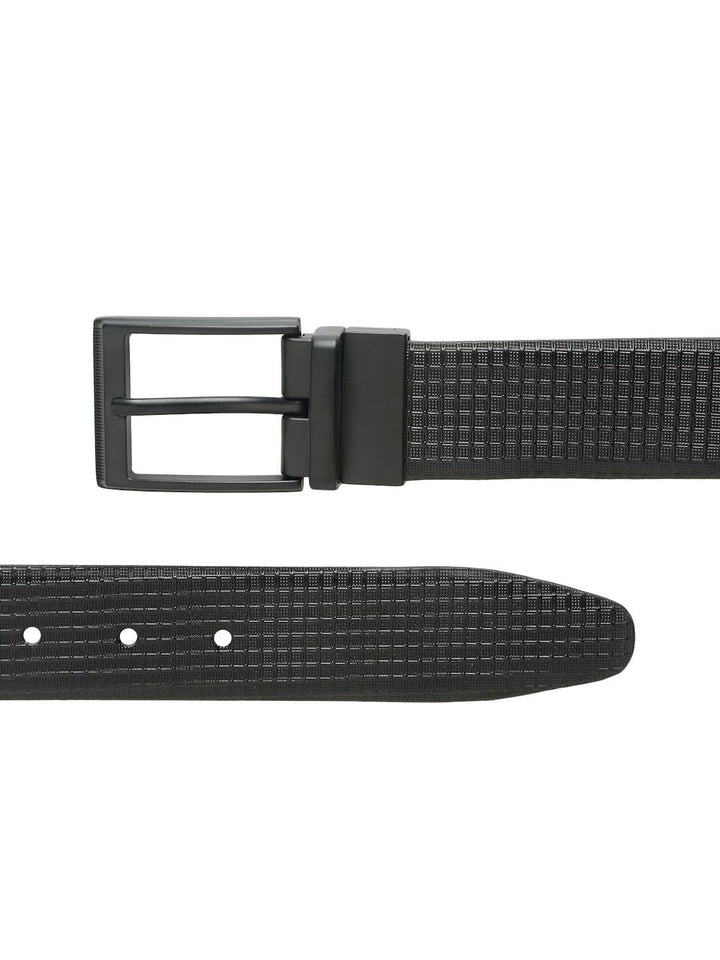 Teakwood Leathers Men Textured Leather Reversible Formal Belt