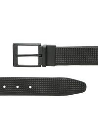Teakwood Leathers Men Textured Leather Reversible Formal Belt