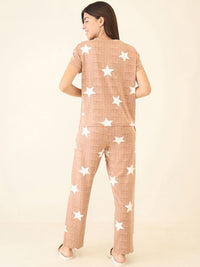 Sweet Dreams Women Printed Top & Pajamas Night Suit