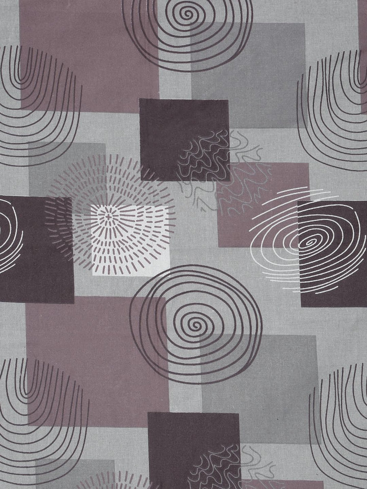 Myntra Elegant Homes Purple Geometric Pure Cotton 400 TC King Bedsheet Set-2.5mX2.25m