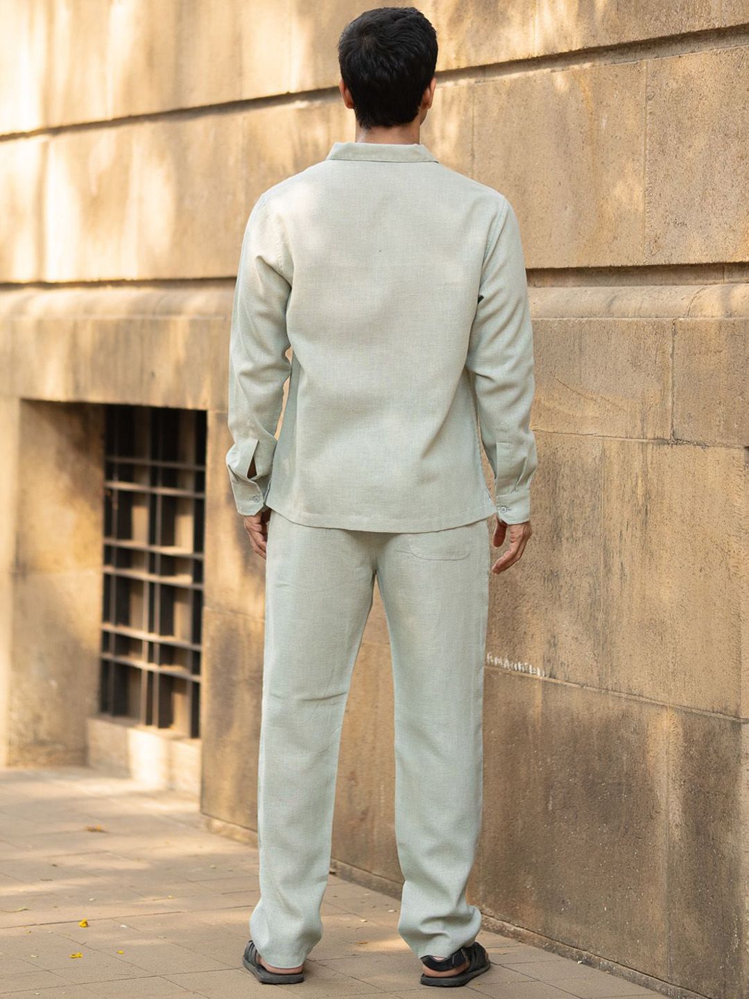 Pista Lightweight Shirt Collar Neck Shirt With Trousers Co-Ord Set