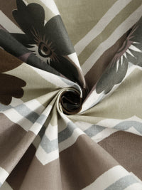 Aura Beige & Brown Floral Printed 300 TC Set Cadar Double King-2.50 m X 2.25 m