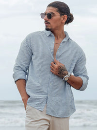 Powerlook Men Opaque Striped Casual Shirt